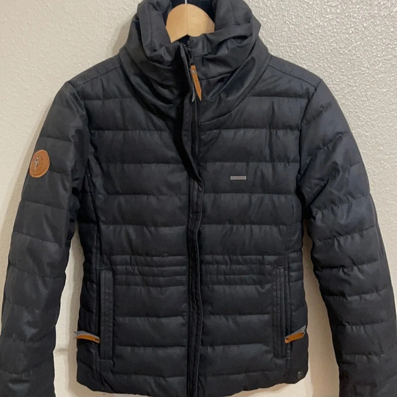 Mazine Puffer Black Jacket Size Small - Picture 1 of 16